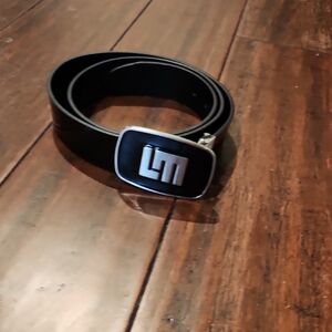 Loudmouth  Black Belt with Silver Buckle